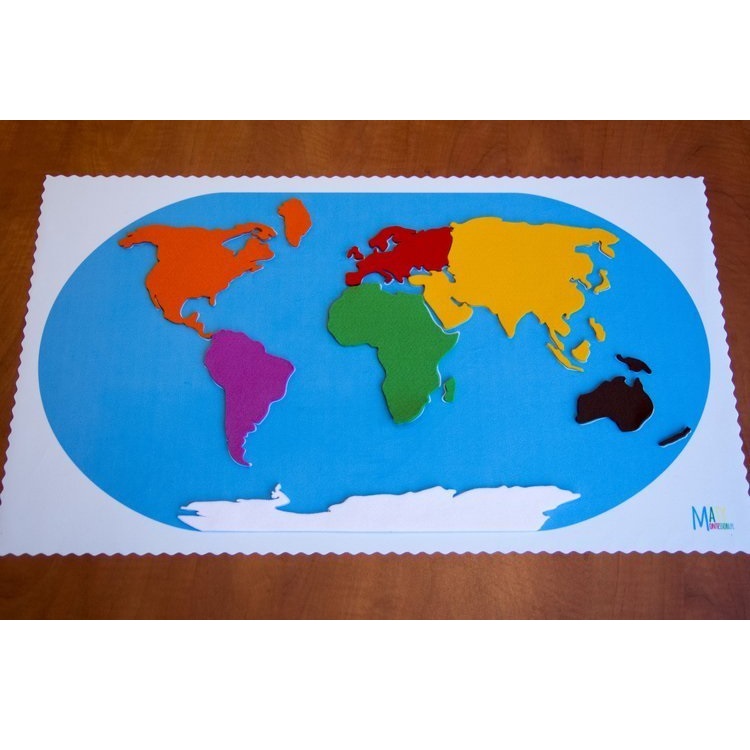 Mapa Świata – konturowa zestaw edukacyjny