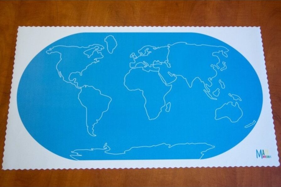 Mapa świata – konturowa 100×60