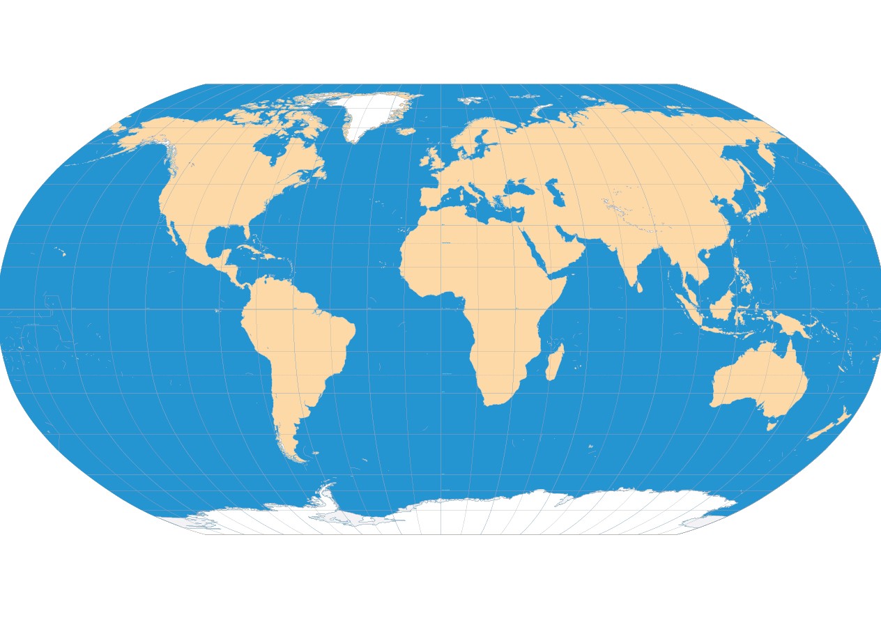Co To Jest Siatka Geograficzna Mapa świata konturowa - 65x50 cm - siatka kartograficzna - Polskie